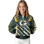 customized green bay packers chevron angles green bomber jacket best selling