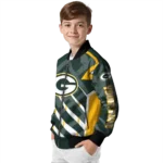 customized green bay packers chevron angles green bomber jacket best selling