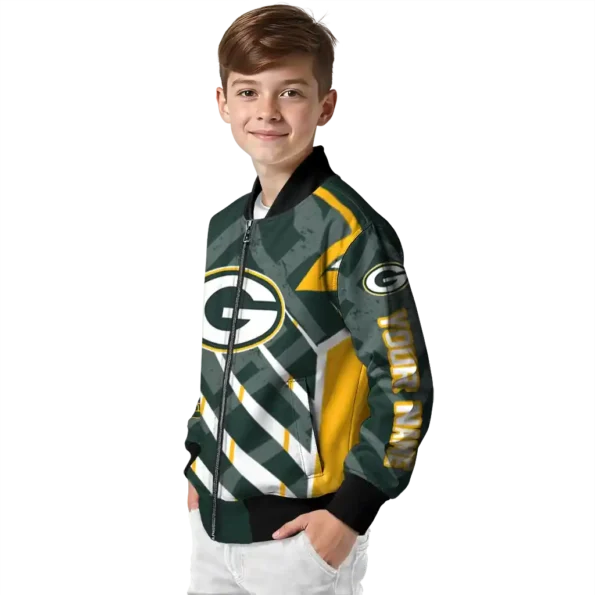 customized green bay packers chevron angles green bomber jacket trendy
