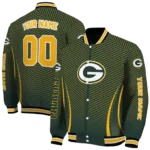 customized green bay packers chevron arrow green varsity jacket best selling.webp