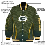 customized green bay packers chevron arrow green varsity jacket best selling.webp