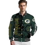 customized green bay packers hexagon cluster green black varsity jacket best selling.webp