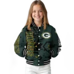 customized green bay packers hexagon cluster green black varsity jacket best selling.webp