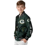 customized green bay packers hexagon cluster green black varsity jacket best selling.webp