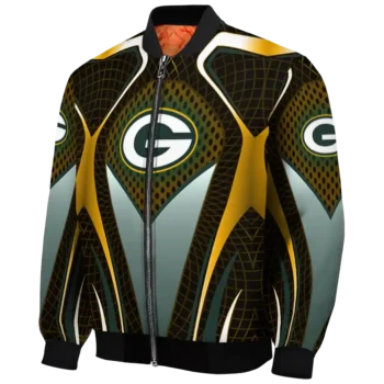 customized green bay packers mesh chest yellow crocs black bomber jacket best selling