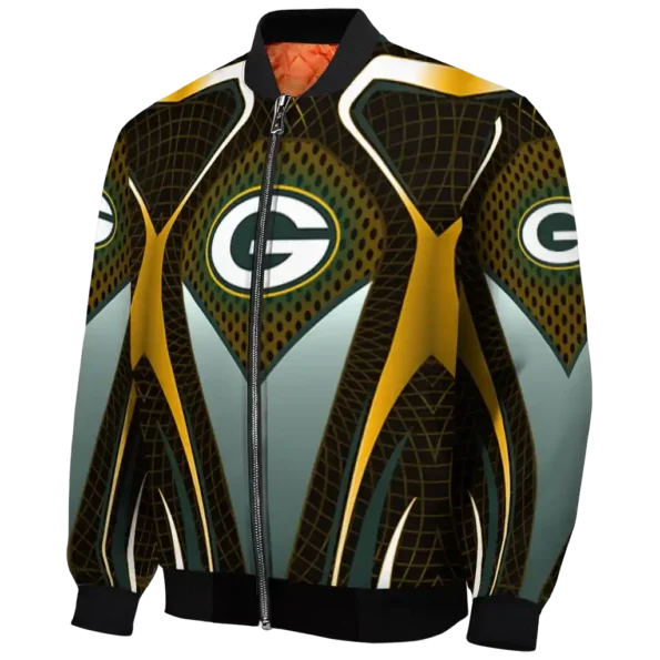 customized green bay packers mesh chest yellow crocs black bomber jacket best selling
