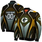 customized green bay packers mesh chest yellow crocs black bomber jacket best selling