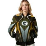 customized green bay packers mesh chest yellow crocs black bomber jacket best selling