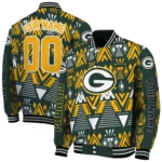 customized green bay packers pyramid shapes green varsity jacket best selling.webp