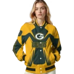 customized green bay packers spider mark green yellow crocs varsity jacket best selling.webp