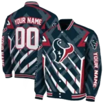 customized houston texans chevron angles blue varsity jacket best selling.webp