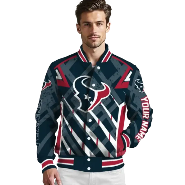 customized houston texans chevron angles blue varsity jacket high quality.webp