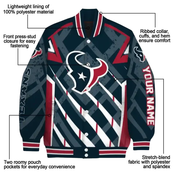 customized houston texans chevron angles blue varsity jacket new arrival.webp