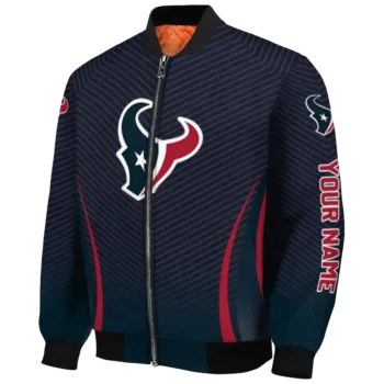 customized houston texans chevron arrow blue bomber jacket best selling