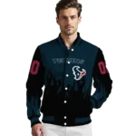 customized houston texans flame border blue black varsity jacket best selling.webp
