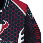 customized houston texans hexagon grid blue varsity jacket best selling.webp
