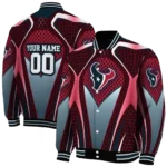 customized houston texans mesh chest red crocs black varsity jacket best selling.webp