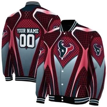 customized houston texans mesh chest red crocs black varsity jacket fashion forward.webp