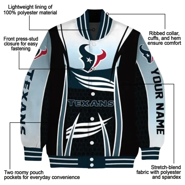 customized houston texans mesh effect blue black varsity jacket new arrival.webp