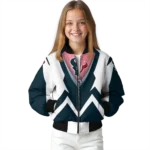 customized houston texans v stripes blue white bomber jacket best selling