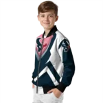 customized houston texans v stripes blue white bomber jacket best selling