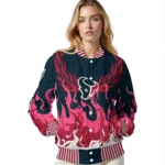 customized houston texans winged blaze blue white varsity jacket best selling.webp