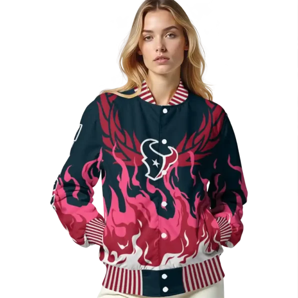 customized houston texans winged blaze blue white varsity jacket latest model.webp