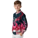 customized houston texans winged blaze blue white varsity jacket best selling.webp