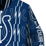 customized indianapolis colts bolt stripe blue varsity jacket best selling.webp