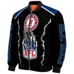customized indianapolis colts claw blood blue black bomber jacket best selling