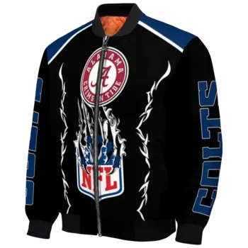 customized indianapolis colts claw blood blue black bomber jacket best selling