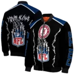 customized indianapolis colts claw blood blue black bomber jacket best selling