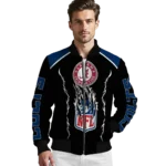 customized indianapolis colts claw blood blue black bomber jacket best selling