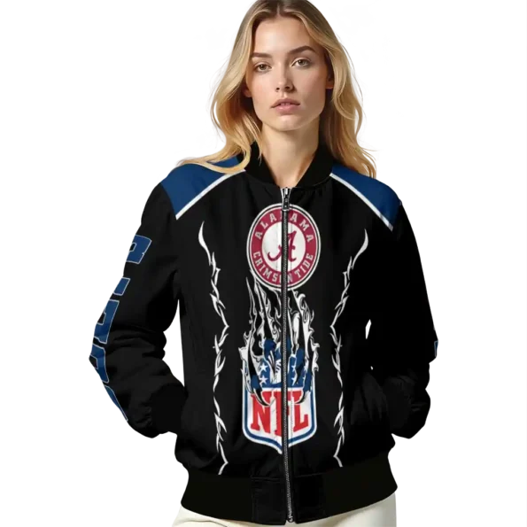 customized indianapolis colts claw blood blue black bomber jacket latest model