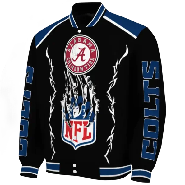 customized indianapolis colts claw blood blue black varsity jacket best selling.webp