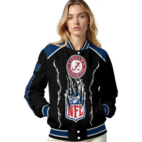 customized indianapolis colts claw blood blue black varsity jacket latest model.webp