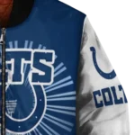 customized indianapolis colts ferris arena blue white bomber jacket best selling