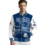 customized indianapolis colts ferris arena blue white varsity jacket best selling.webp