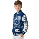 customized indianapolis colts ferris arena blue white varsity jacket best selling.webp