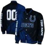 customized indianapolis colts hexagon mesh blue black varsity jacket best selling.webp