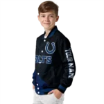 customized indianapolis colts hexagon mesh blue black varsity jacket best selling.webp