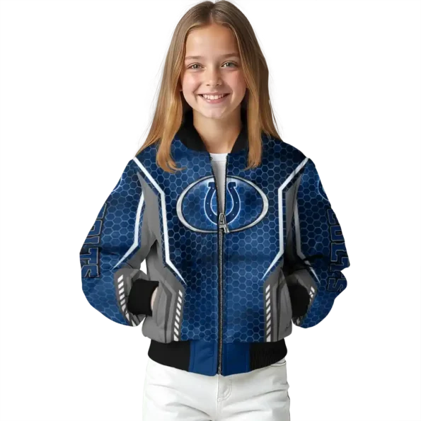 customized indianapolis colts power plate blue bomber jacket top rated