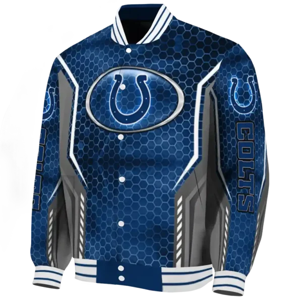 customized indianapolis colts power plate blue varsity jacket best selling.webp