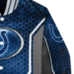 customized indianapolis colts power plate blue varsity jacket best selling.webp
