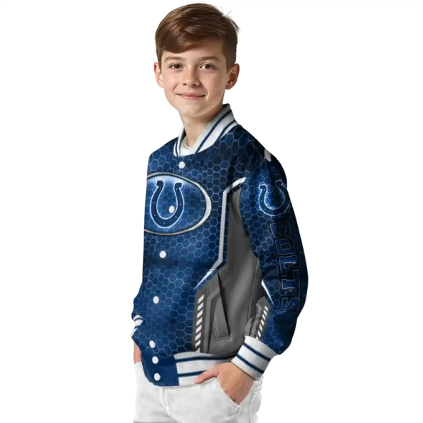 customized indianapolis colts power plate blue varsity jacket trendy.webp