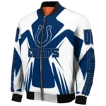 customized indianapolis colts spider mark blue grey crocs bomber jacket best selling