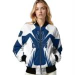 customized indianapolis colts spider mark blue grey crocs bomber jacket best selling