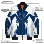customized indianapolis colts spider mark blue grey crocs bomber jacket best selling