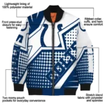 customized indianapolis colts star burst blue bomber jacket best selling