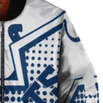 customized indianapolis colts star burst blue bomber jacket best selling